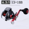 6.3:1 13+1BB Fishing Reel Left / Right Hand Low Profile Line Counter Fishing Tackle Gear with Digital Display Carretilha Pesca - Image 3